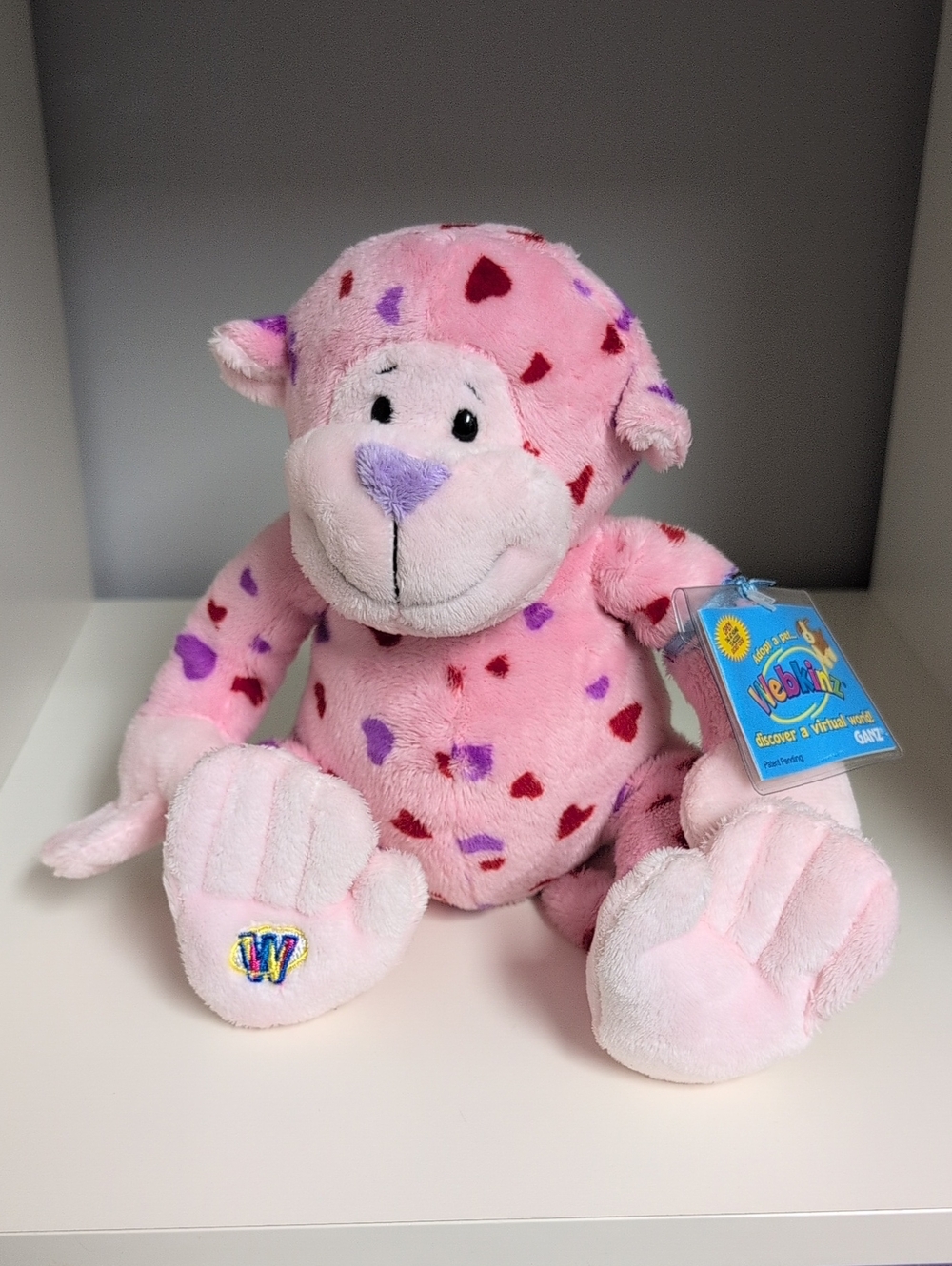 ❤️NWT❤️ Webkinz Love Monkey Sealed Code New Pink Red Heart Collectible Plush